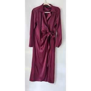 Annah hariri dress silky dress burgandy Size 10